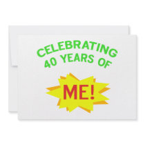Celebrating 40th Birthday Gifts Invitations