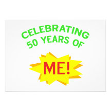 Celebrating 50th Birthday Gifts Custom Invitations