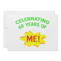 Celebrating 60th Birthday Gifts Personalised Announcement