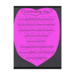 Celebrating You poem with hearts