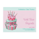 Celebration Cake Best Regards Postcard