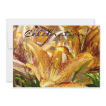 Celebration invitations Orange Lily Flowers Lilies