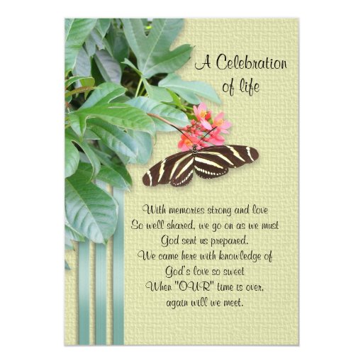 Celebration Of Life Invitation Zazzle celebration-of-life-invitation-zazzle