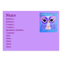 Celebration Of Life Owl Namecard Business Card Templates