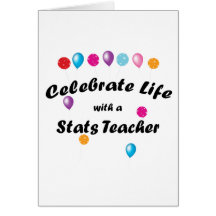 Celebration Stats Teacher Greeting Cards