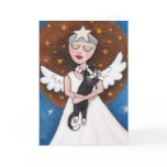 Celeste and her Cat - Greeting Card