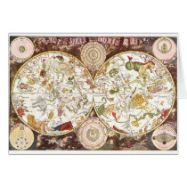 Celestial map from the 17th century greeting cards