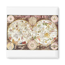 Celestial map from the 17th century magnets