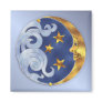 Celestial Moon and Stars Refrigerator Magnet