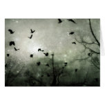 Celestial Night Birds Greeting Cards