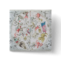 Celestial Showing the Signs of the Zodiac Pinback Button