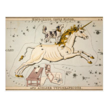 Celestial Vintage Map Post Card