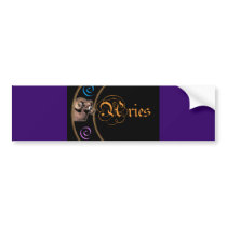 Celestrial Moon Aries Bumper Stickers