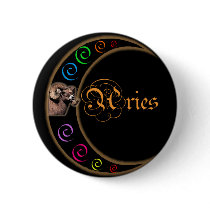 Celestrial Moon Aries Button