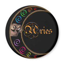 Celestrial Moon Aries Fridge Magnets