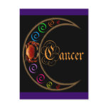 Celestrial Moons Zodiac Cancer postcards