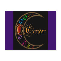 Celestrial Moons Zodiac Cancer Post Card