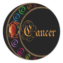 Celestrial Moons Zodiac Cancer Stickers