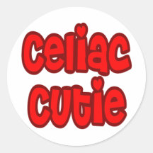 Celiac Cutie Round Sticker