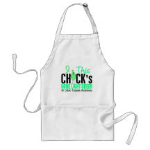 CELIAC DISEASE Chick Gone Light Green Apron