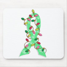 Celiac Disease Christmas Lights Ribbon Mousepads