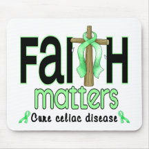 Celiac Disease Faith Matters Cross 1 Mouse Pads