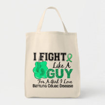 Celiac Disease Fight Like A Guy 15 Canvas Bag