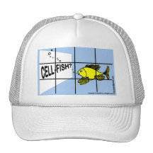 Cell-Fish Hilarious Cell Fish selfish fish cartoon Hat