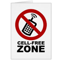 Cell Phone Free Zone Karten