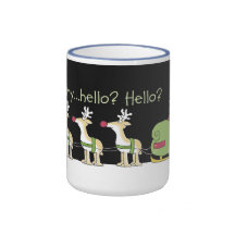 Cell Phone Reindeer Coffee Mug