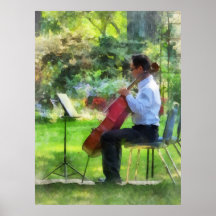 Cellist in the Garden Posters