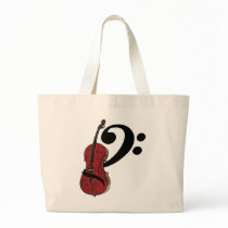 Cello Clef Totebag
