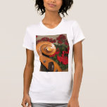 Cello Scroll Flowers ladies' tee