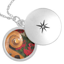Cello Scroll Flowers locket