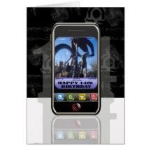 Cellphone, mobile phone text message Happy Birthda Cards