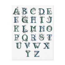 Celtic Alphabet postcard