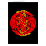 Celtic Birds of Peace (fire version) Greeting Card