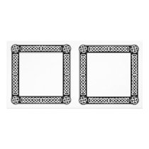 Celtic border on any colour photo card template