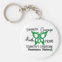Celtic Butterfly 3 Tourette’s Syndrome Keychain