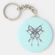 Celtic Butterfly Metal Keychain