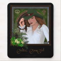 Celtic Cowgirl mousepad (revised) mousepads