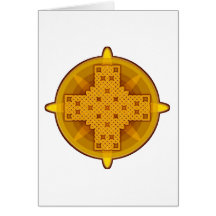 Celtic Cross 4 Gold Greeting Cards