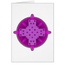 Celtic Cross 4 Purple Greeting Cards