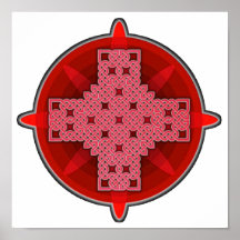 Celtic Cross 4 Red Posters