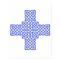 Celtic Cross 6 Blue Postcards