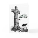Celtic Cross and Raven Yuletide Card