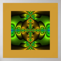 Celtic Cross Fractal Art Print