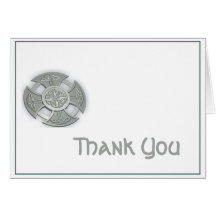 Celtic Cross in Silver and White Cards