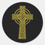 Celtic Cross Round Stickers