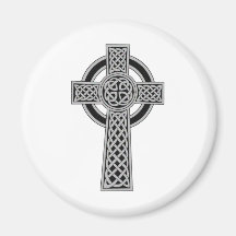 Celtic Cross - Silver Fridge Magnets